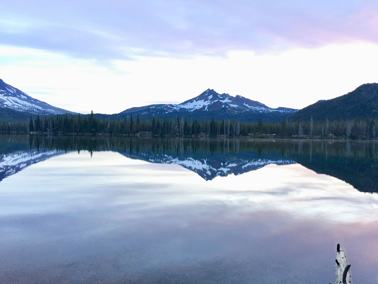 Mountain lake reflection near Bend, Oregon